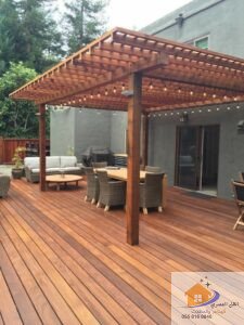 تصميم برجولات خشبية