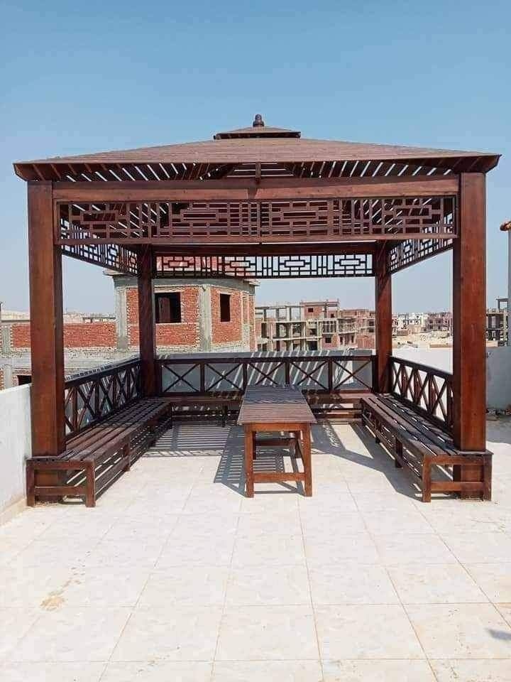 برجولات حدائق خشبية