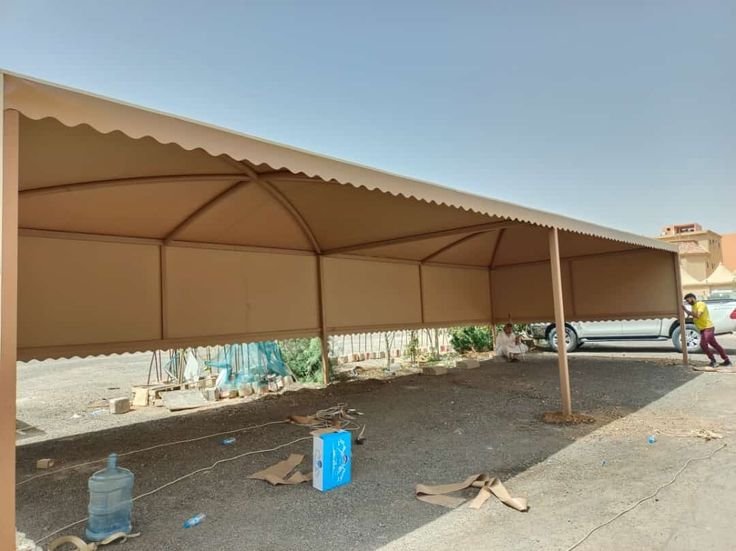 مظلات مواقف سيارات قماش