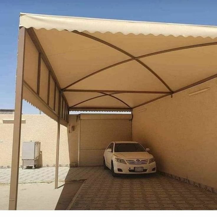 مظلات سيارات قماش شكل اكس