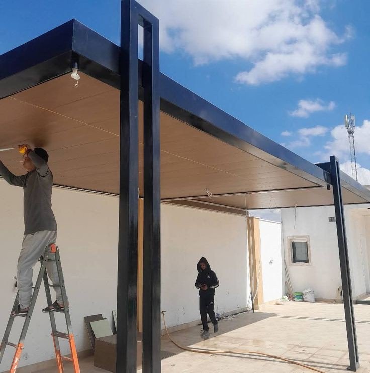 تكسيات مظلات خشبية حي الياسمين الرياض
