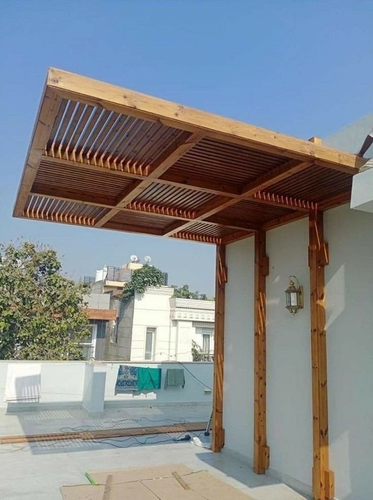 مظلات أسطح خشبية الرياض