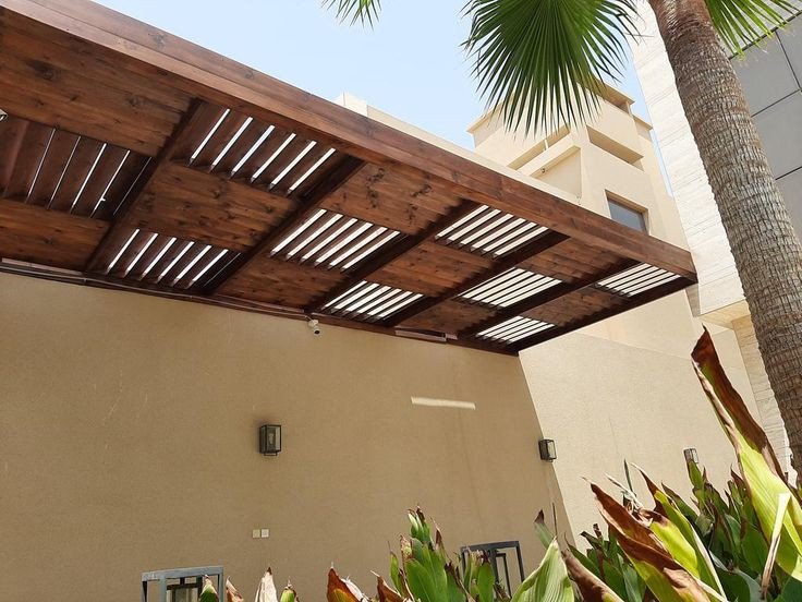 مظلات مداخل خشبية الرياض