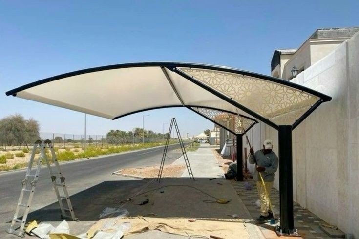 مظلات سيارات قماش PVC الرياض