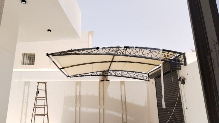 مظلات سيارات قماش PVC الرياض للاستخدام السكني الحديث
