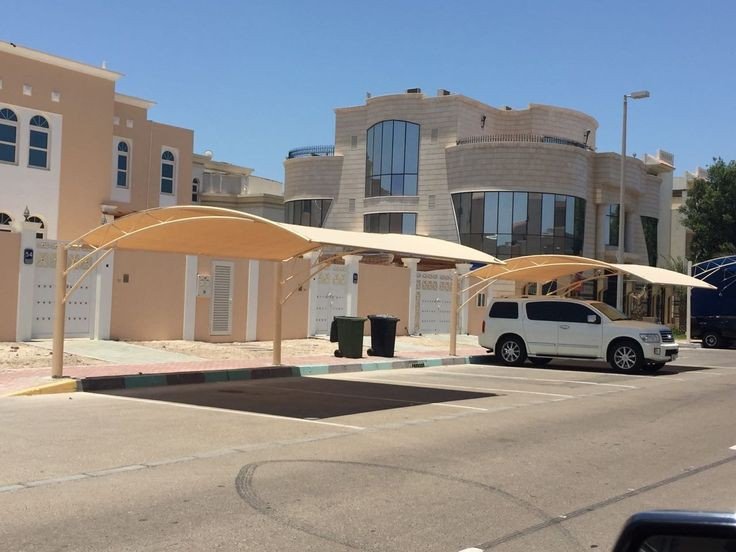 مظلات سيارات PVC مقاومة للحرارة في أجواء الرياض