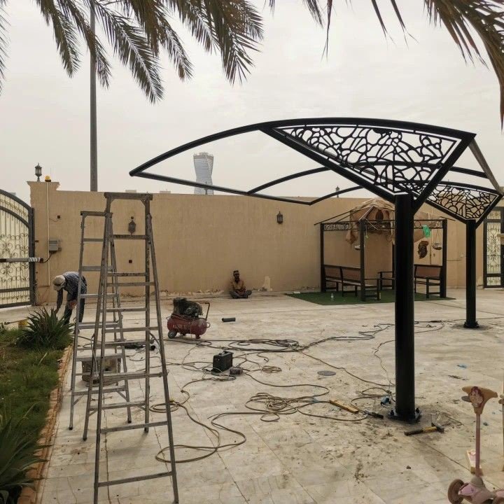 مظلات سيارات حي النرجس
