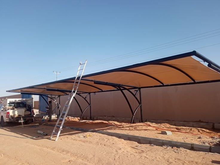 مظلات سيارات PVC خارجية حي الياسمين