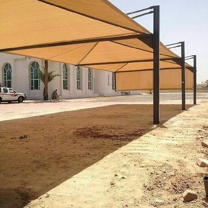 مظلات سيارات PVC للمجمعات السكنية
