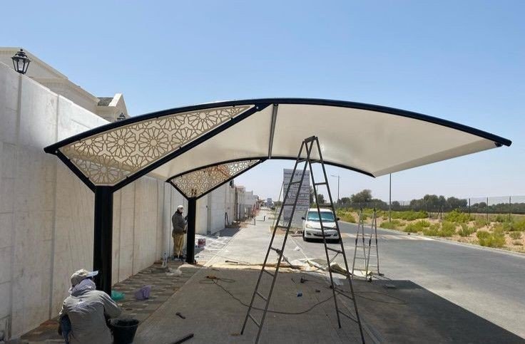 مظلات مواقف سيارات حي الروضه