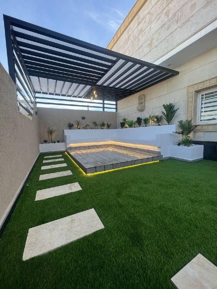 مظلات جلسات أسطح حي الياسمين الرياض