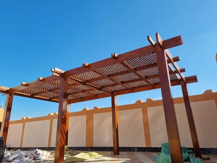 تصميم وتركيب برجولات خشبية حي السويدي