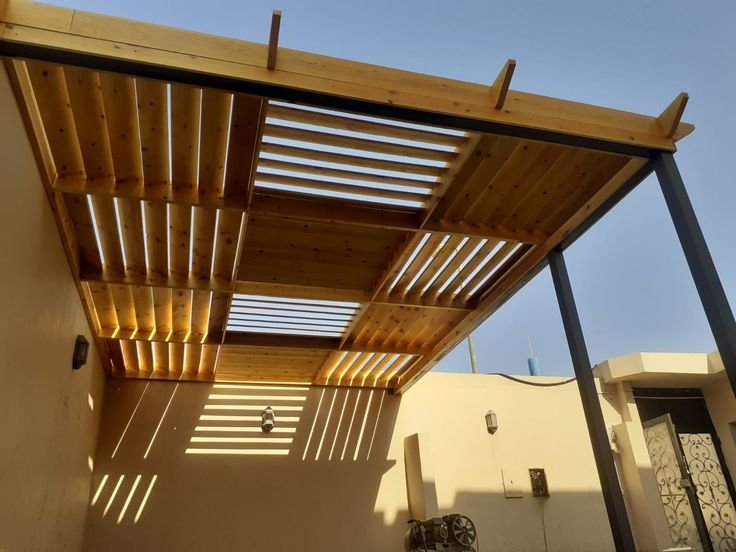 تركيب برجولات خشبية في حي السويدي